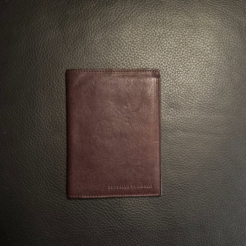 Brunello Cucinelli leather passport holder